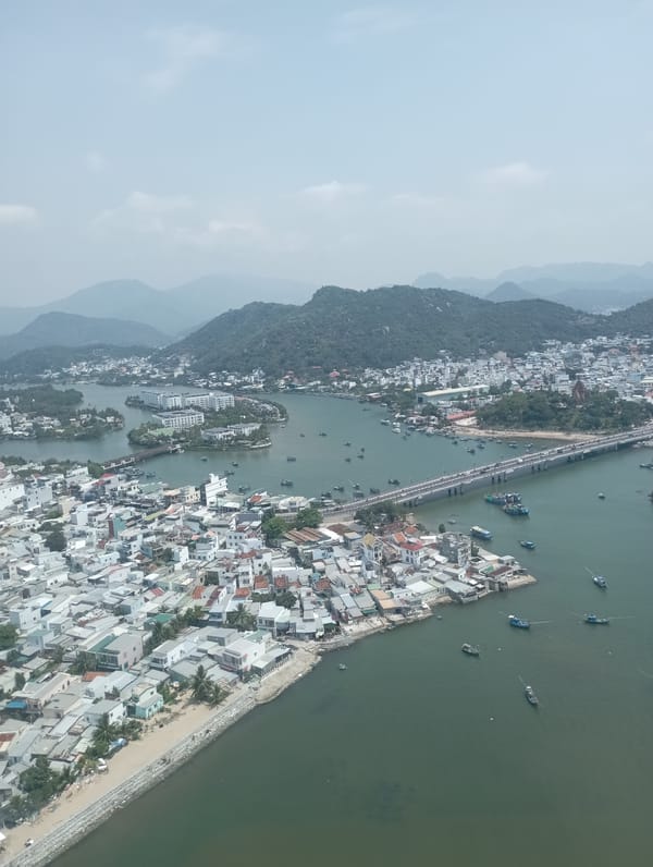 Aerial documentation of Nha Trang Ward's coastal cityscape captured