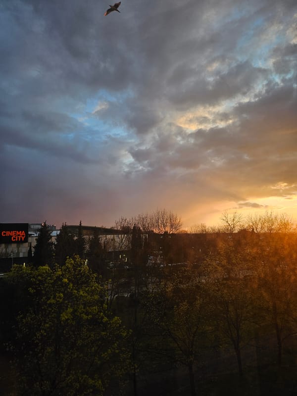 Dramatic sunset captures contrasting sky conditions in Burgas