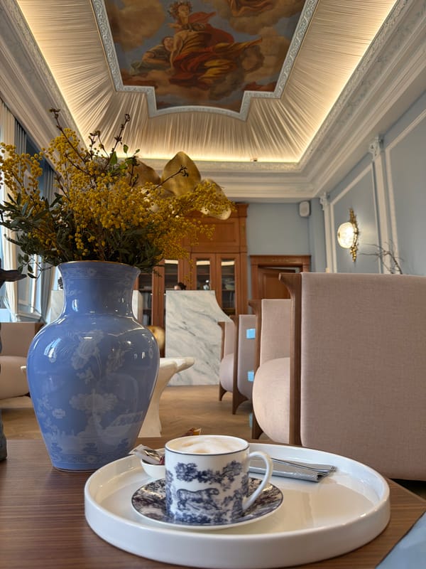 Woman documents luxury Moscow cafe and hotel visit