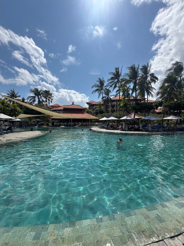 Resort life captured during quiet hours in Kuta Selatan