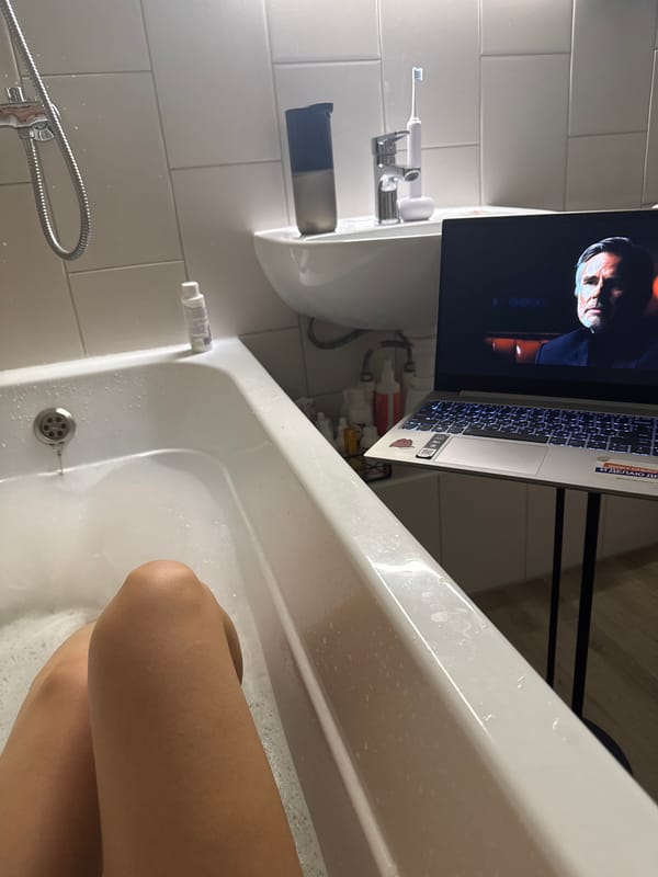 Bubble bath and needle-felting on a quiet Perm evening