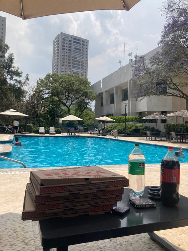 Poolside scene documented at Mexico City hotel resort
