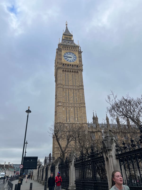 Big Ben photographed on overcast morning in London