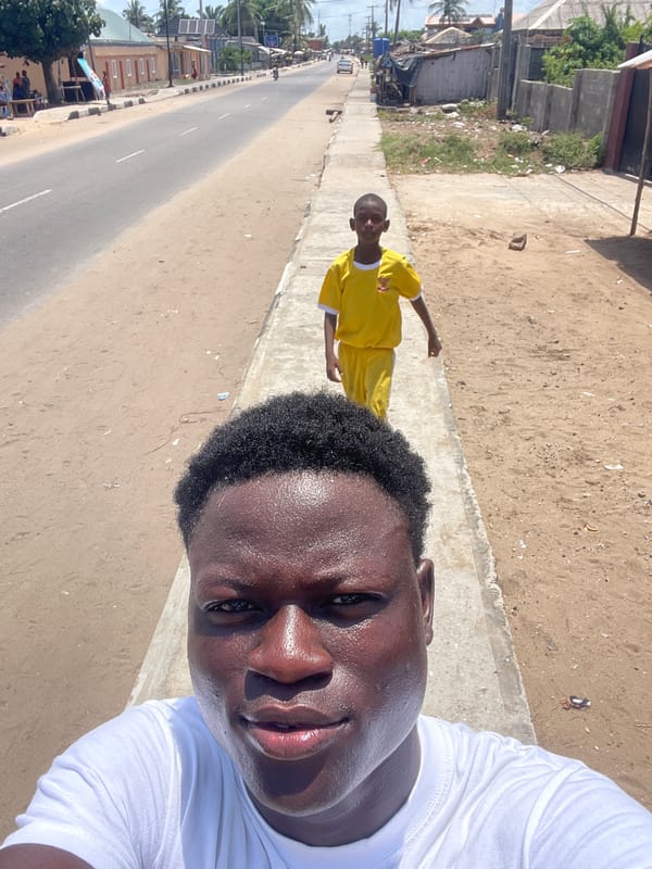 Daily life documented in Badagry, Nigeria during sunny afternoon