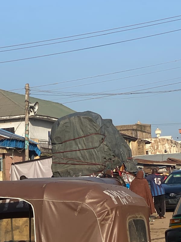 Morning street traffic in Jos, Nigeria