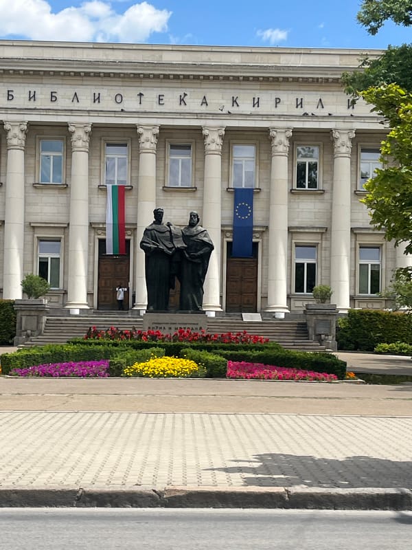 Sunny morning drive through Sofia's streets and landmarks