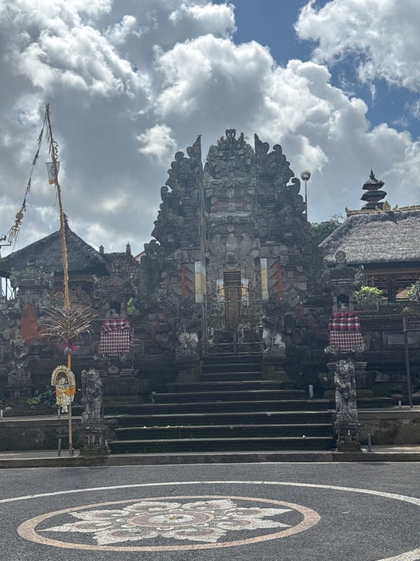 Ubud streets dressed up for a traditional Balinese festival