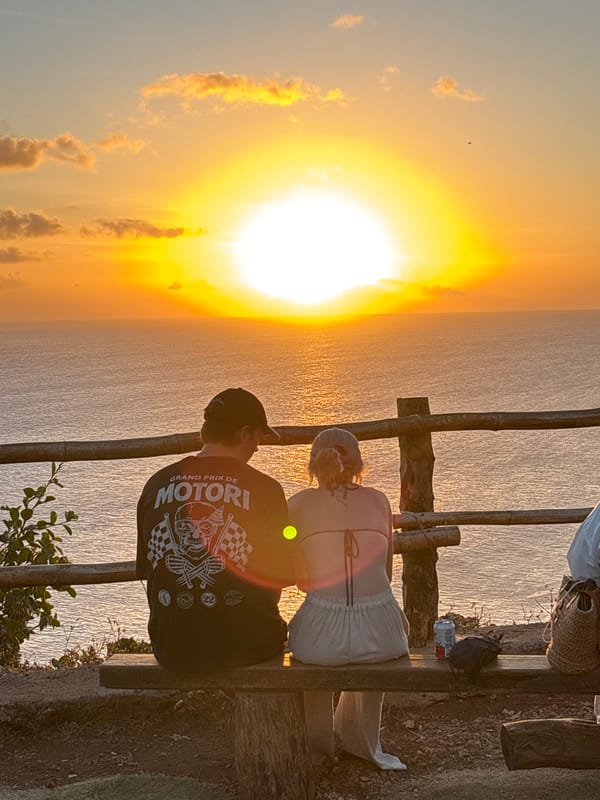 Clifftop sunset watching at Kuta Selatan, Bali