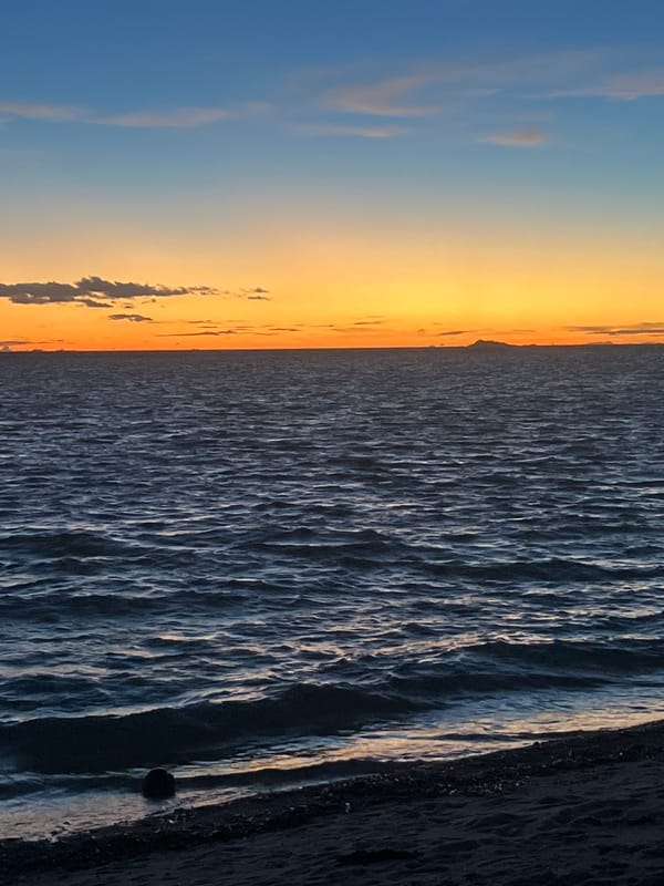 Sunset from the beach on Koh Phangan, Thailand