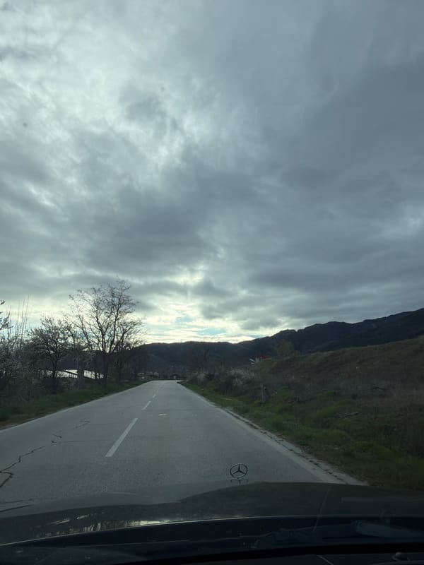 Rural road documented near Krichim, Bulgaria