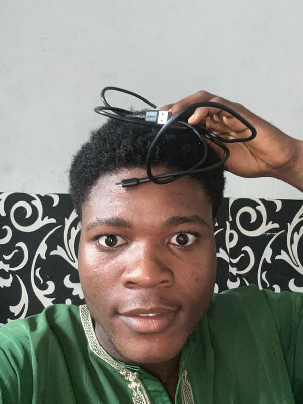 Goofing around at home in Ihiagwa, Nigeria