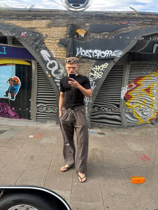 Street selfie and a pepperoni pizza pickup in south London