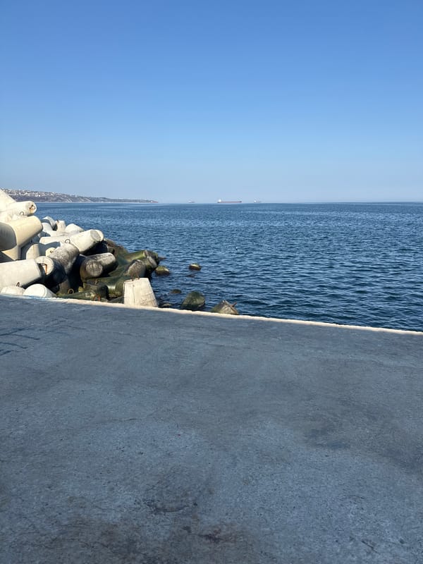 Visitor documents seaside afternoon at Varna's Black Sea coast