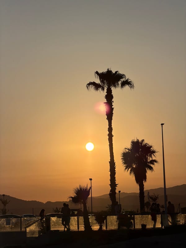 Warm Mediterranean sunset along the Castelló de la Plana coastline