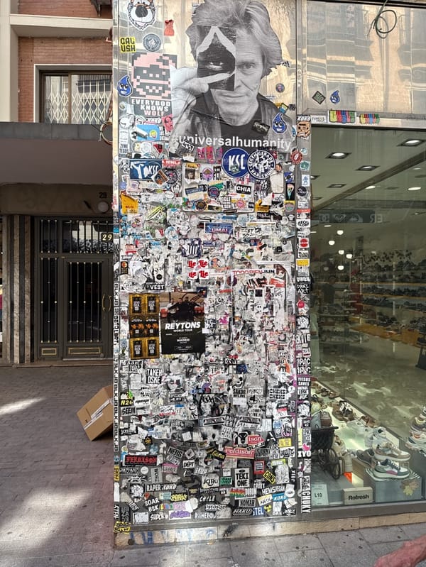 Afternoon street life documented across central Madrid pedestrian areas