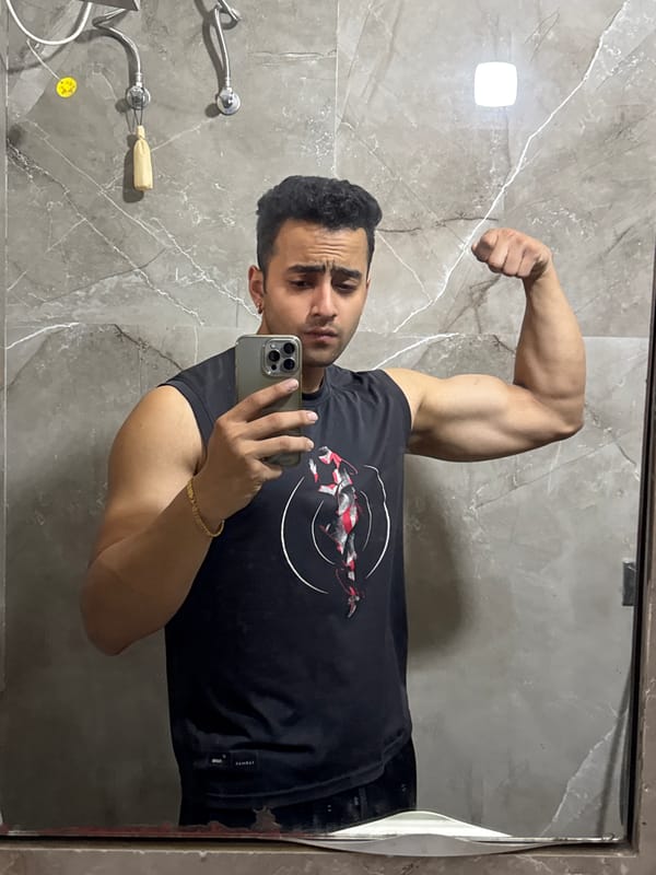 Man takes flexing selfies in Kolkata bathroom mirror