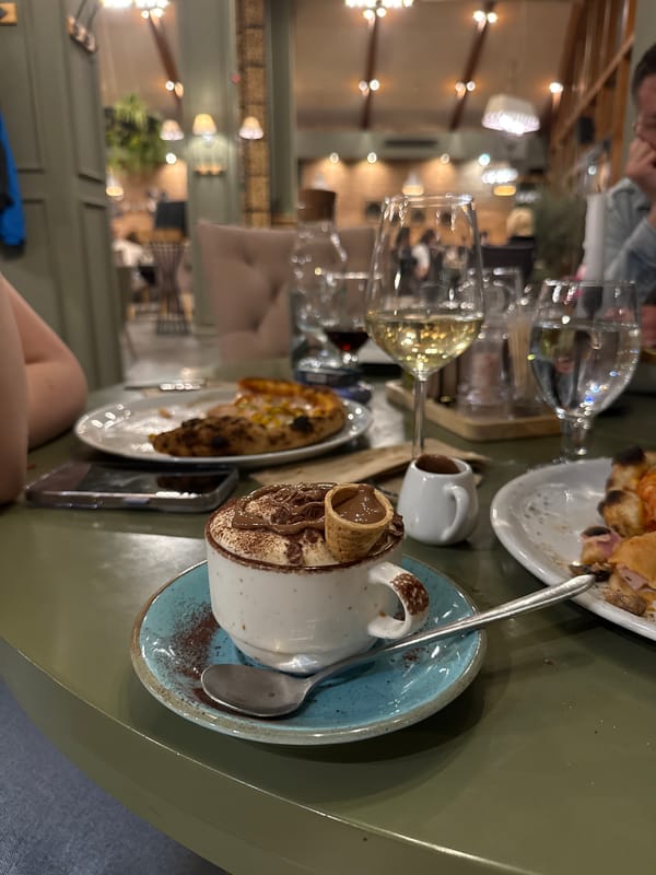 Evening dining experience documented at Bansko restaurant