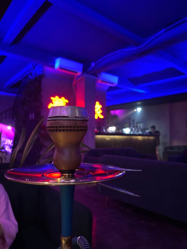 Evening hookah lounge scenes captured in Kuta Selatan, Indonesia