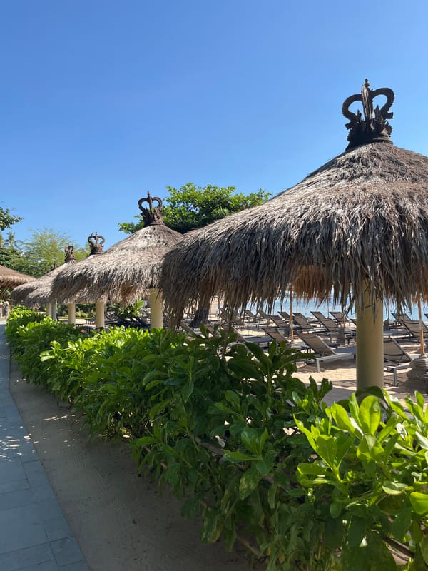 Morning scenes from Kuta Selatan beach resort documented