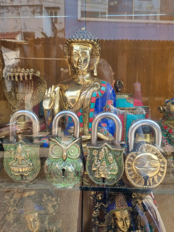 Morning snapshots of daily life in Puttaparthi, India