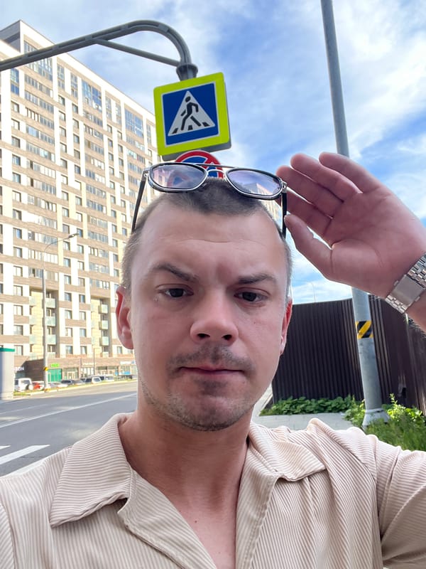 Sunny Moscow streets on a clear summer morning