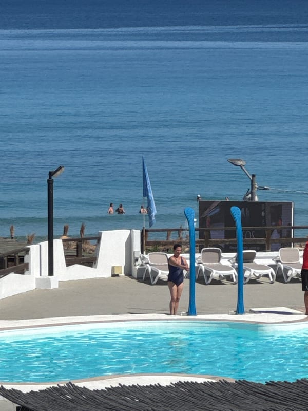 Lazy summer morning at a Sicilian beach resort