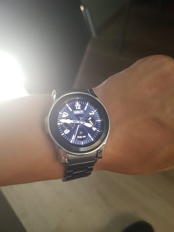 Two smartwatches on a wrist, Yerevan, June 17