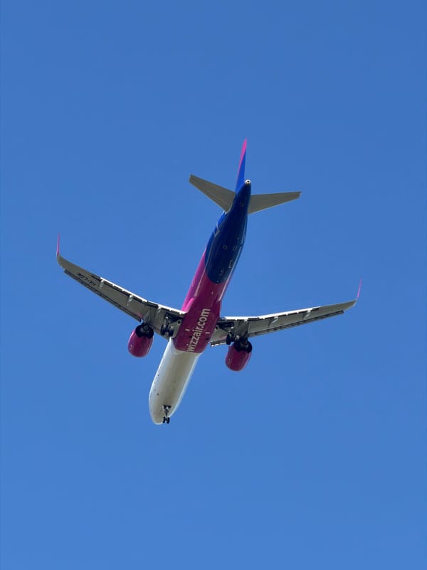 Plane spotting near Burgas Airport on a clear summer day