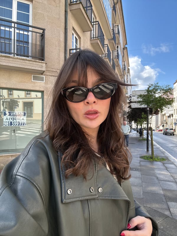 Two people photographed in Santiago de Compostela Sunday morning