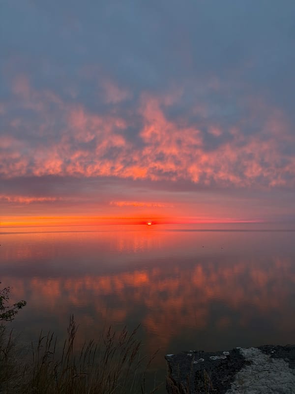 Baltic Sea sunset captured in Estonia coastal village