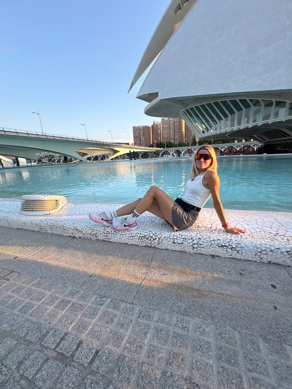 Lounging poolside in Valencia with flag tattoos nearby