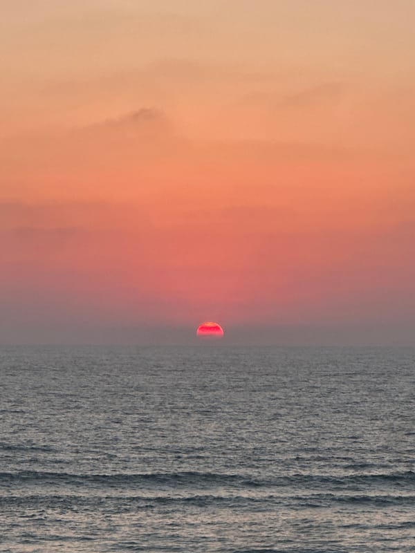 Mediterranean sunset from the Tel Aviv shoreline