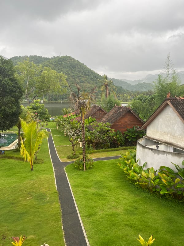 Morning documentation of tropical resort stay in Manggis, Indonesia