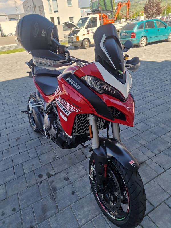 Ducati motorcycle spotted parked in Odorheiu Secuiesc, Romania