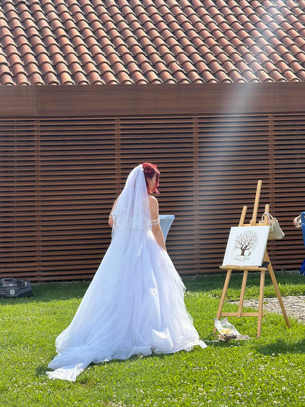 Wedding ceremony witnessed in Mogilovo, Bulgaria on sunny day