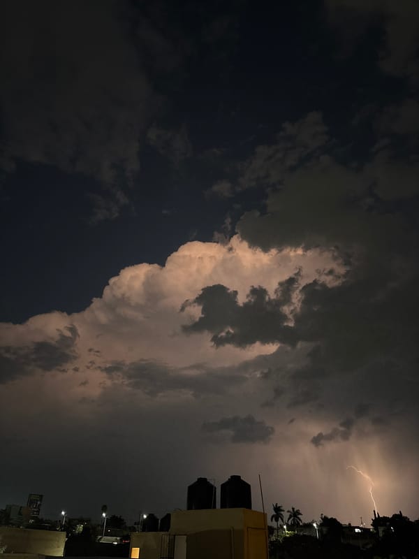 Dramatic storm clouds captured over Cuernavaca, Mexico