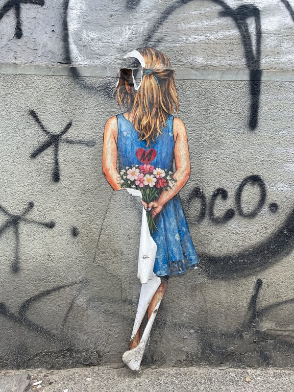 Banksy-style street art spotted on Belgrade wall