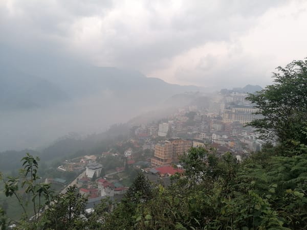 Morning fog blankets Sa Pa as observer documents traditional mountain town