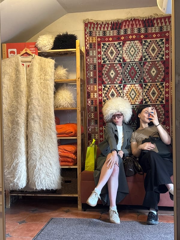 Casual moments documented in Perm featuring distinctive fashion choices