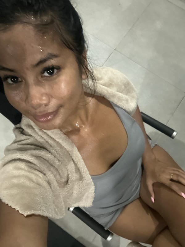 Woman completes workout session at Sukawati gym