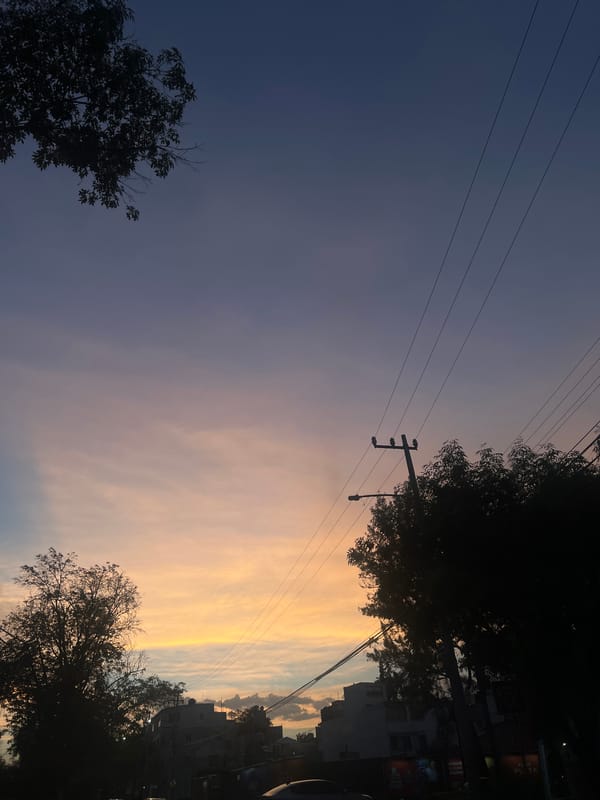 Colorful sky gradient observed in Mexico City dawn hours