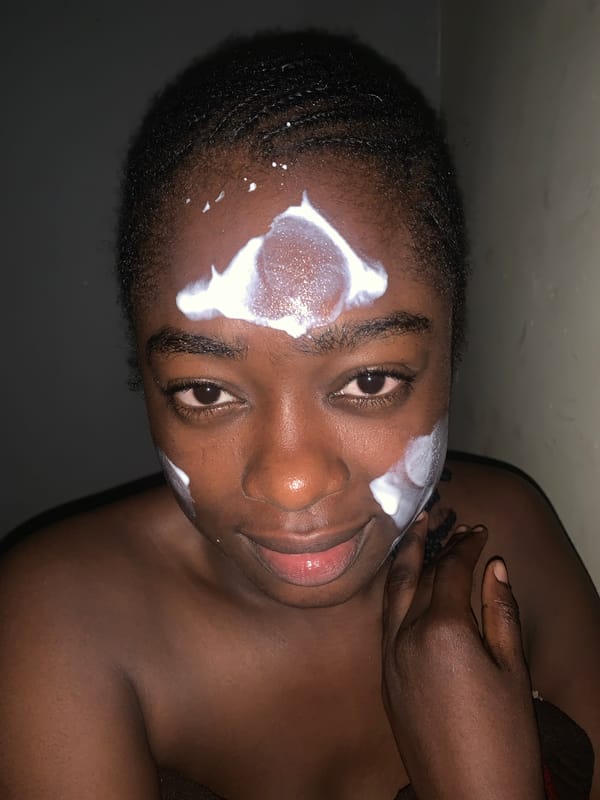 Sunday morning skincare routine documented in Rafin Par, Nigeria