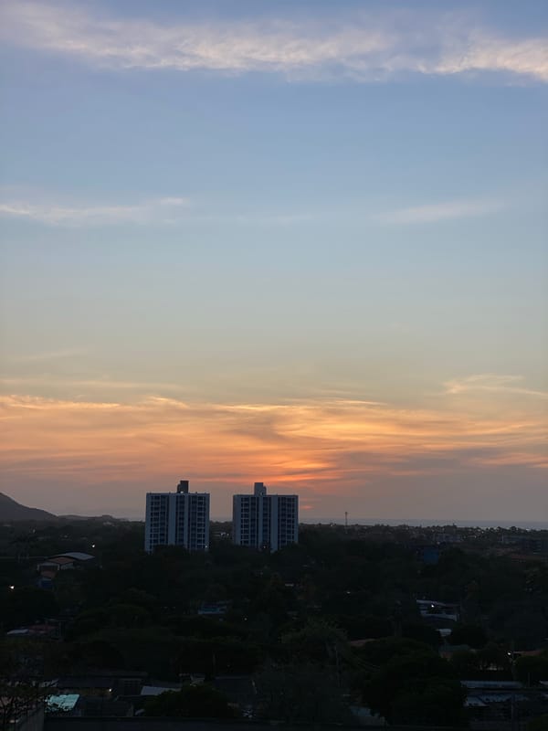 Evening sunset documented across Juan Griego, Venezuela