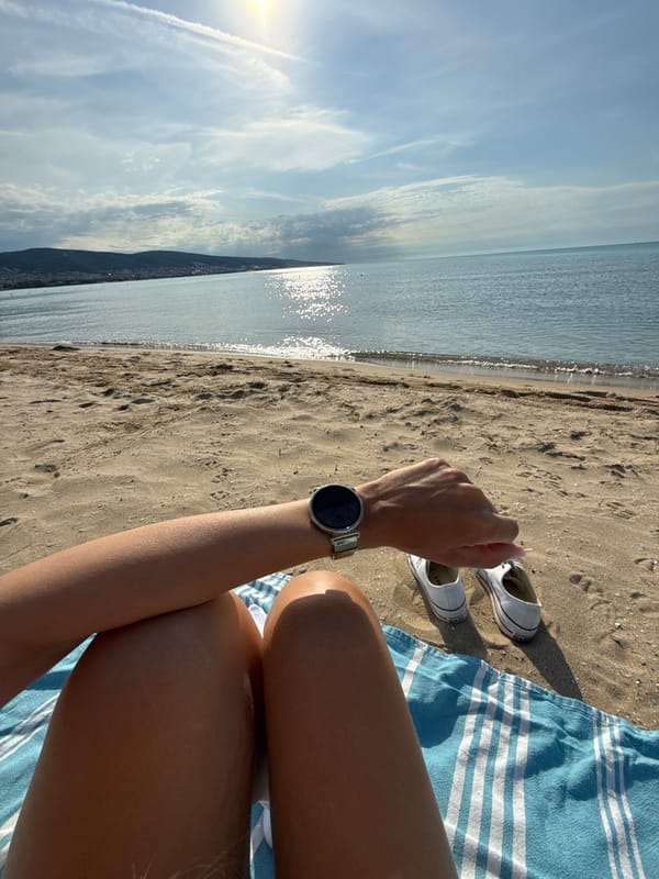 Relaxed beach morning in Nesebar, Bulgaria
