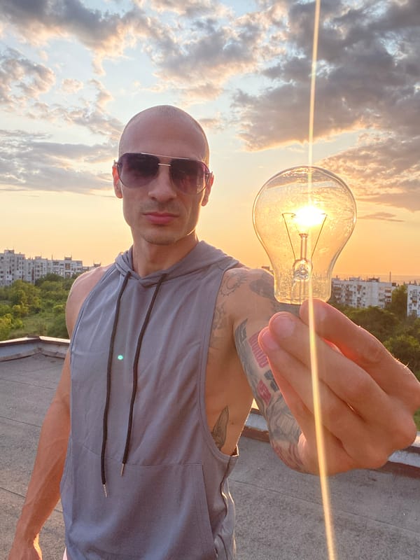 Rooftop sunset session over Pleven's skyline.