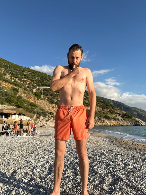 Family enjoys afternoon at Fethiye pebble beach