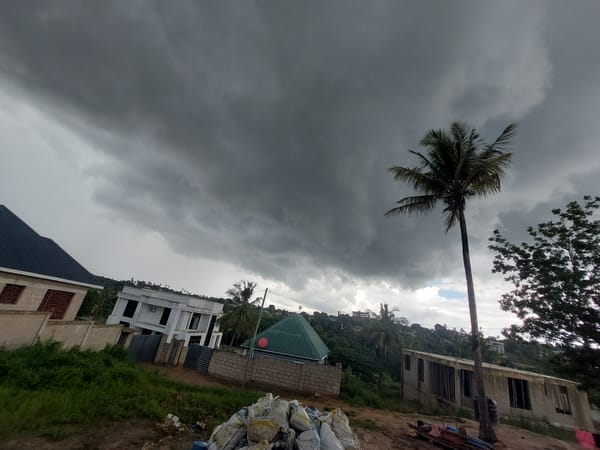 Morning Life in Dar es-Salaam Under Stormy Skies