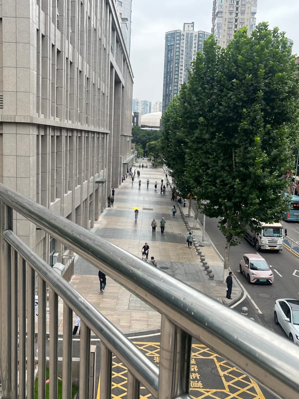 Anonymous witness documents rainy morning across Yuzhong District locations