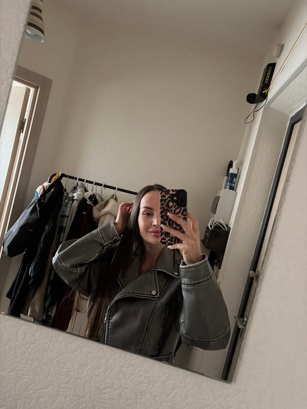 Mirror selfie in a hallway near St. Petersburg