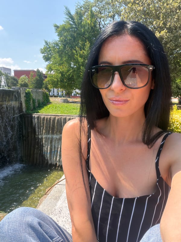 Summer afternoon at Pleven's fountains and Liberation Monument